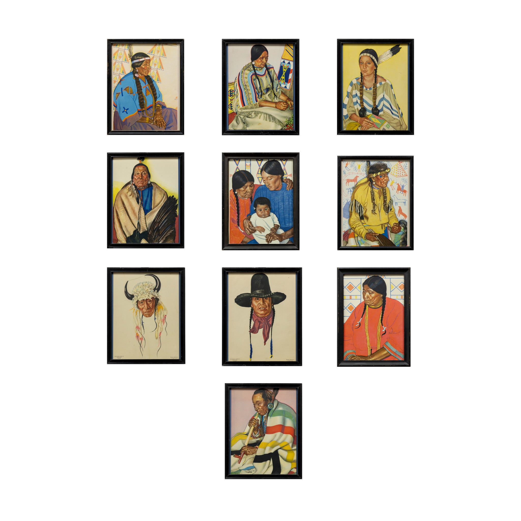 Weinhold Reis Colored Lithographs, Fine Art, Painting, Native American