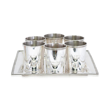 Sterling Mint Julep Cups and Tray, Furnishings, Barware, Liquor Related