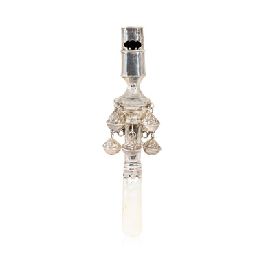 Sterling Silver and Mother of Pearl Baby Rattle, Furnishings, Decor, Other
