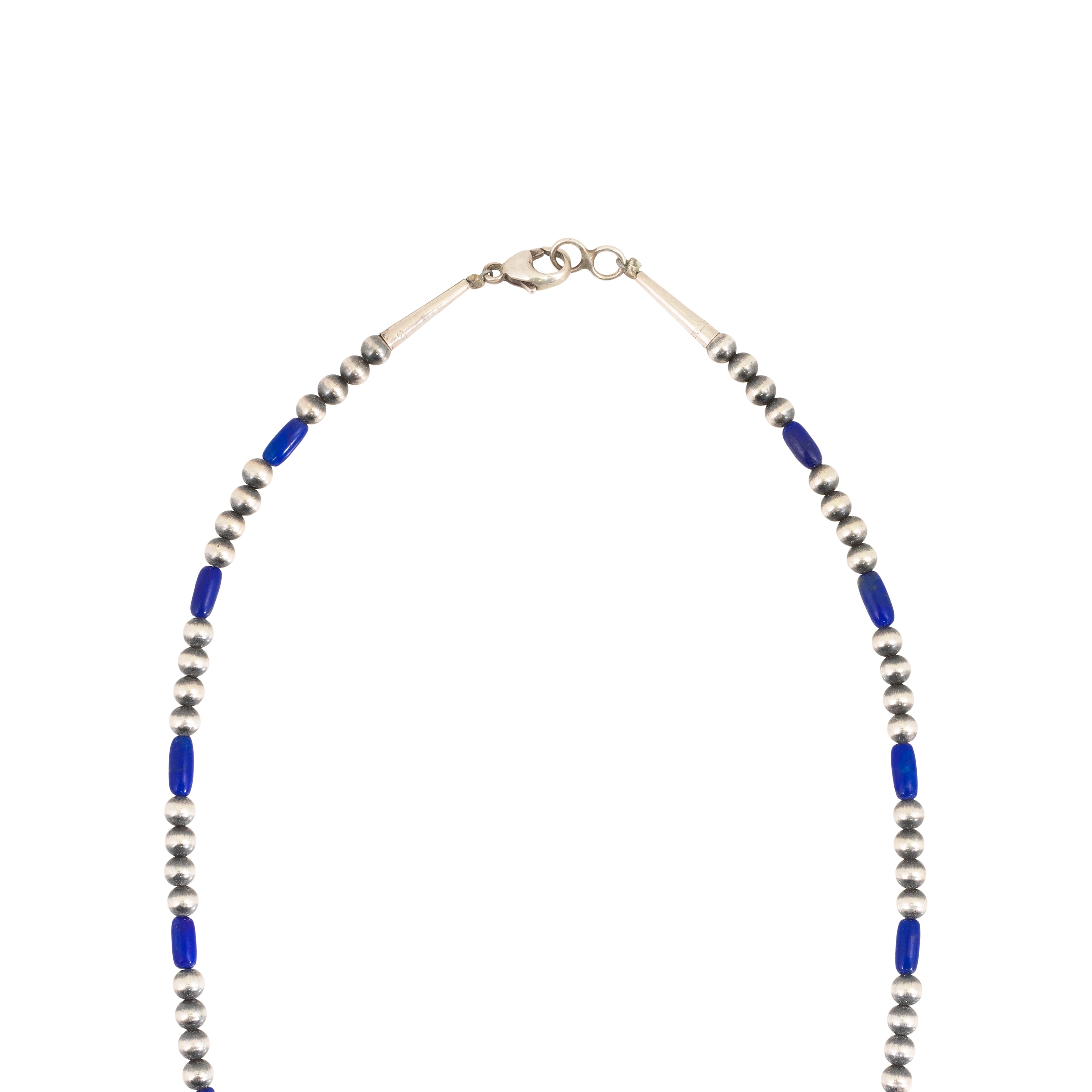 Navajo Lapis and Sterling Necklace