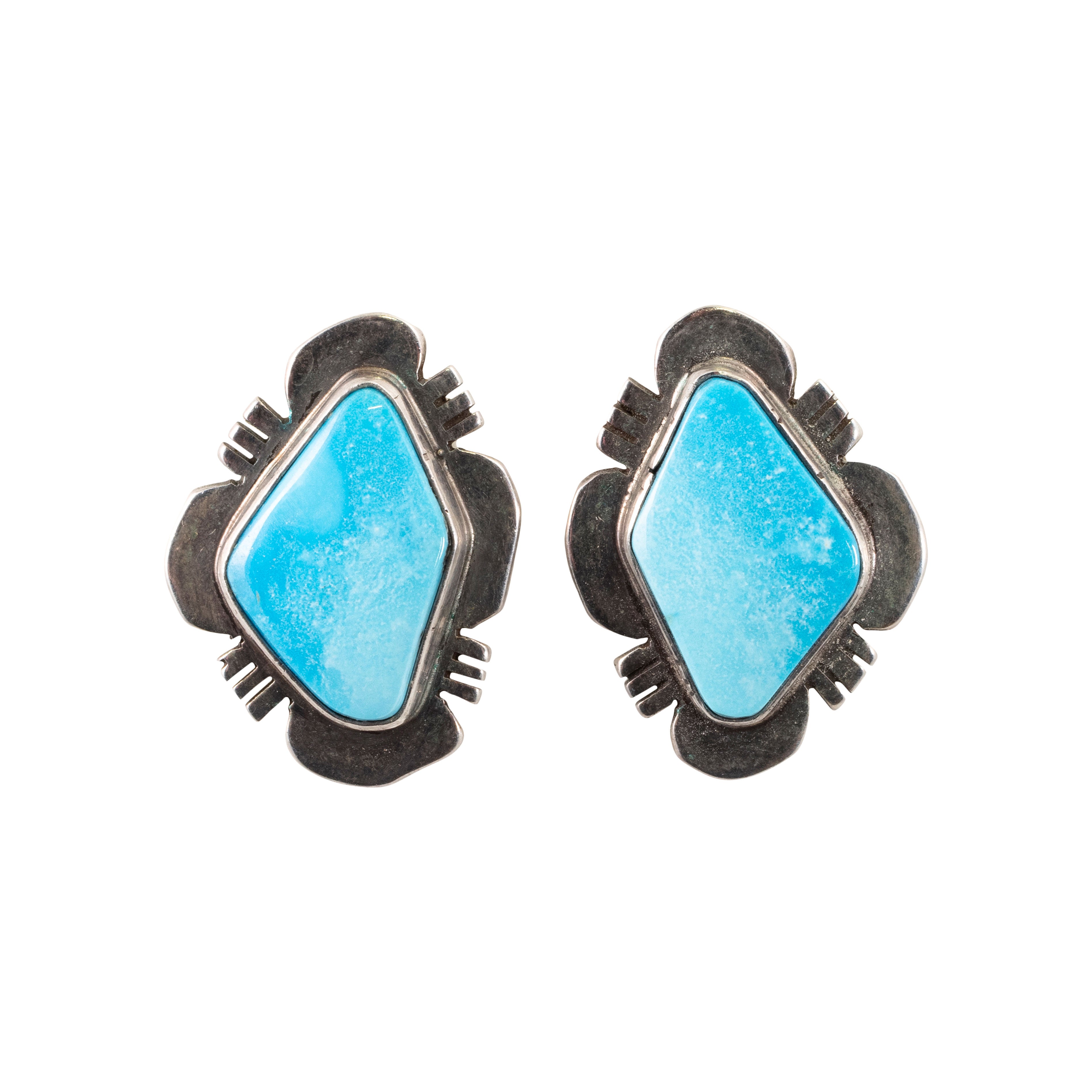 Navajo Turquoise Earrings, Jewelry, Earrings, Native