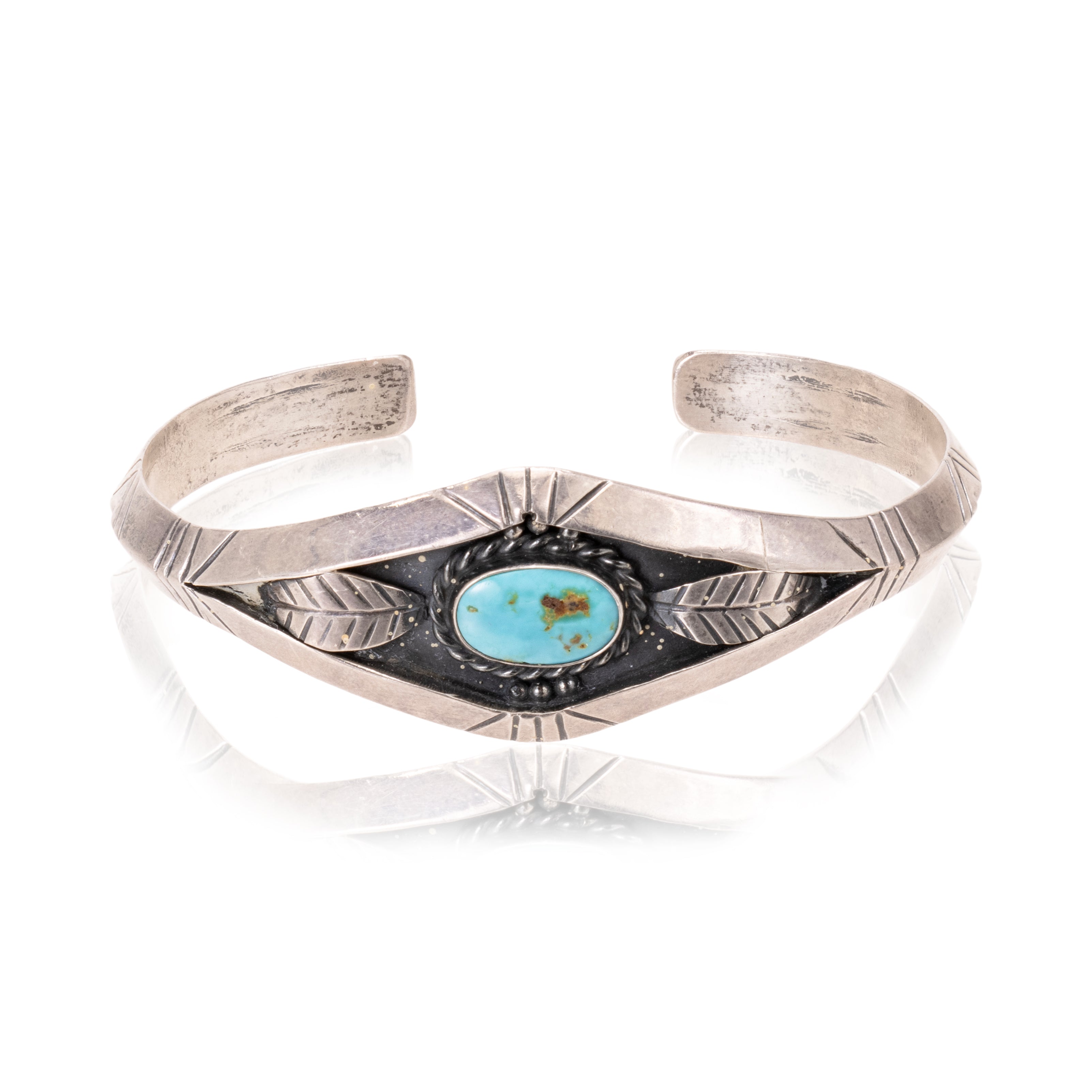 Single Stone Turquoise Bracelet, Jewelry, Bracelet, Native