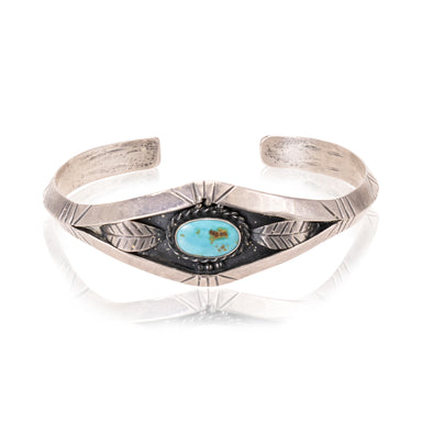 Single Stone Turquoise Bracelet, Jewelry, Bracelet, Native