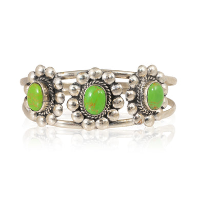 Chrystocolla Sterling Bracelet, Jewelry, Bracelet, Native