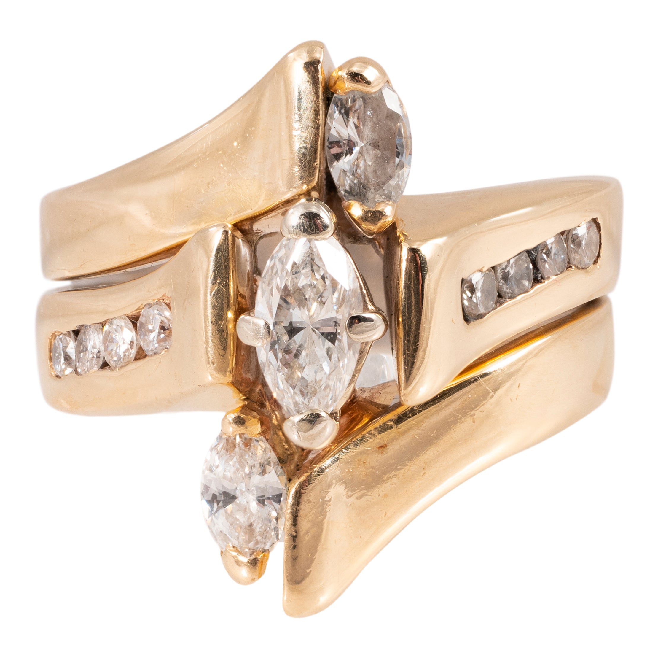 10K Gold Diamond Ring, Jewelry, Ring, Estate