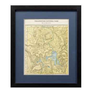 Map of Yellowstone National Park Wyoming Atlas 1902, Furnishings, Decor, Map
