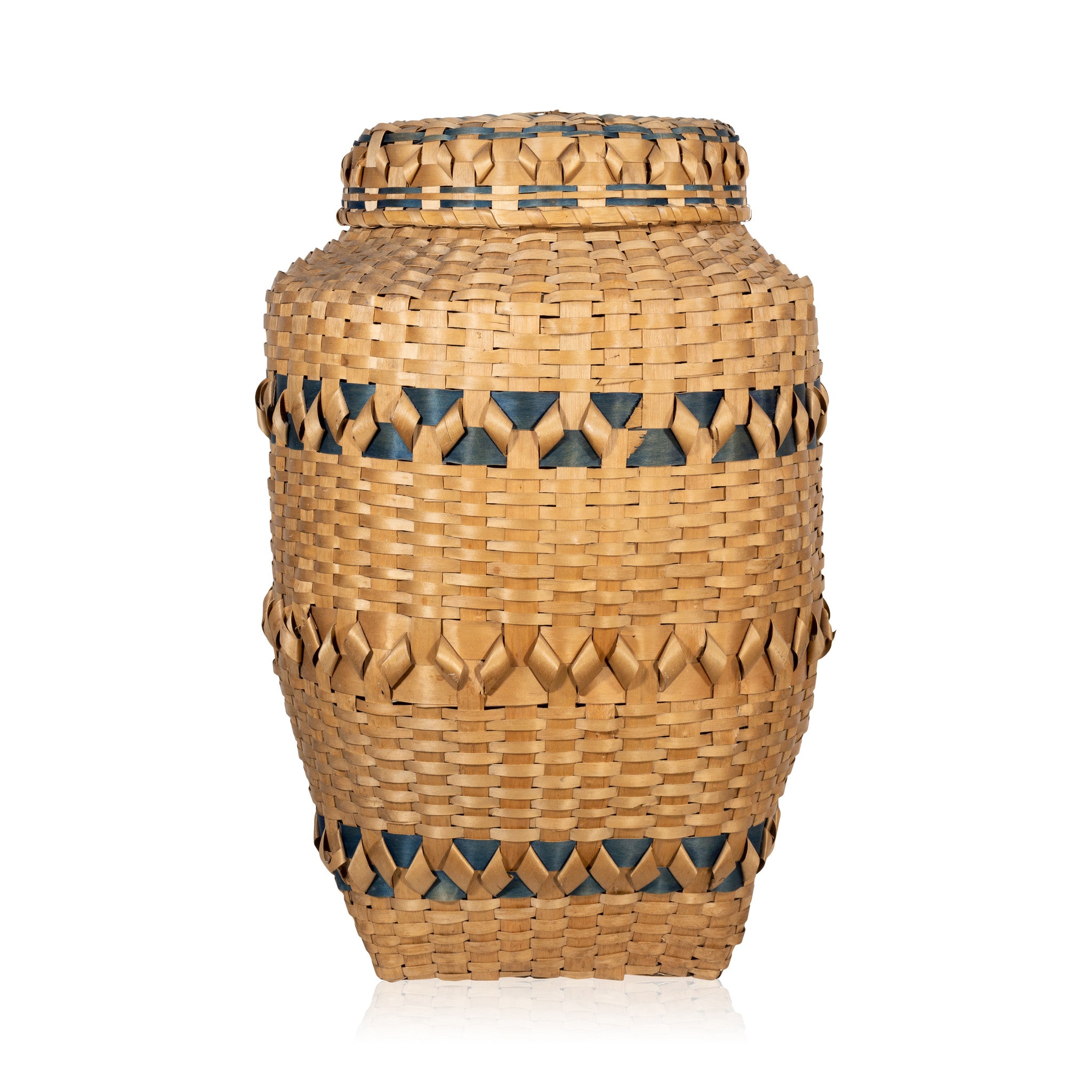 Chippewa Feather Basket, Native, Basketry, Vertical