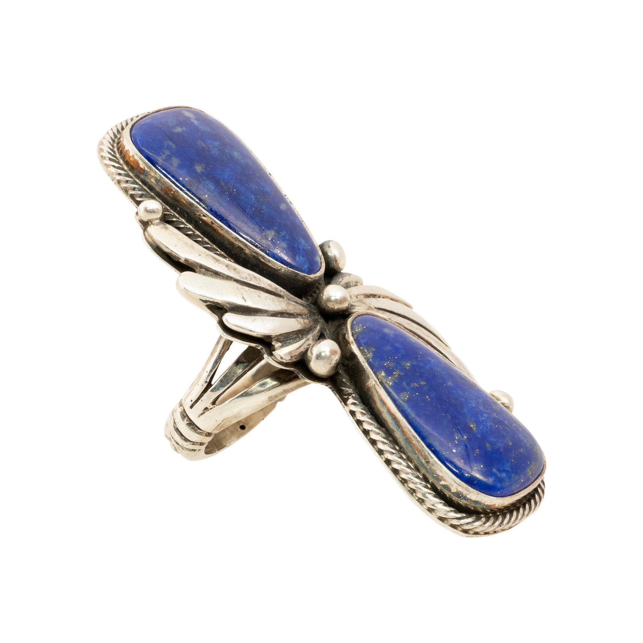 Navajo Lapis Double Stone Ring