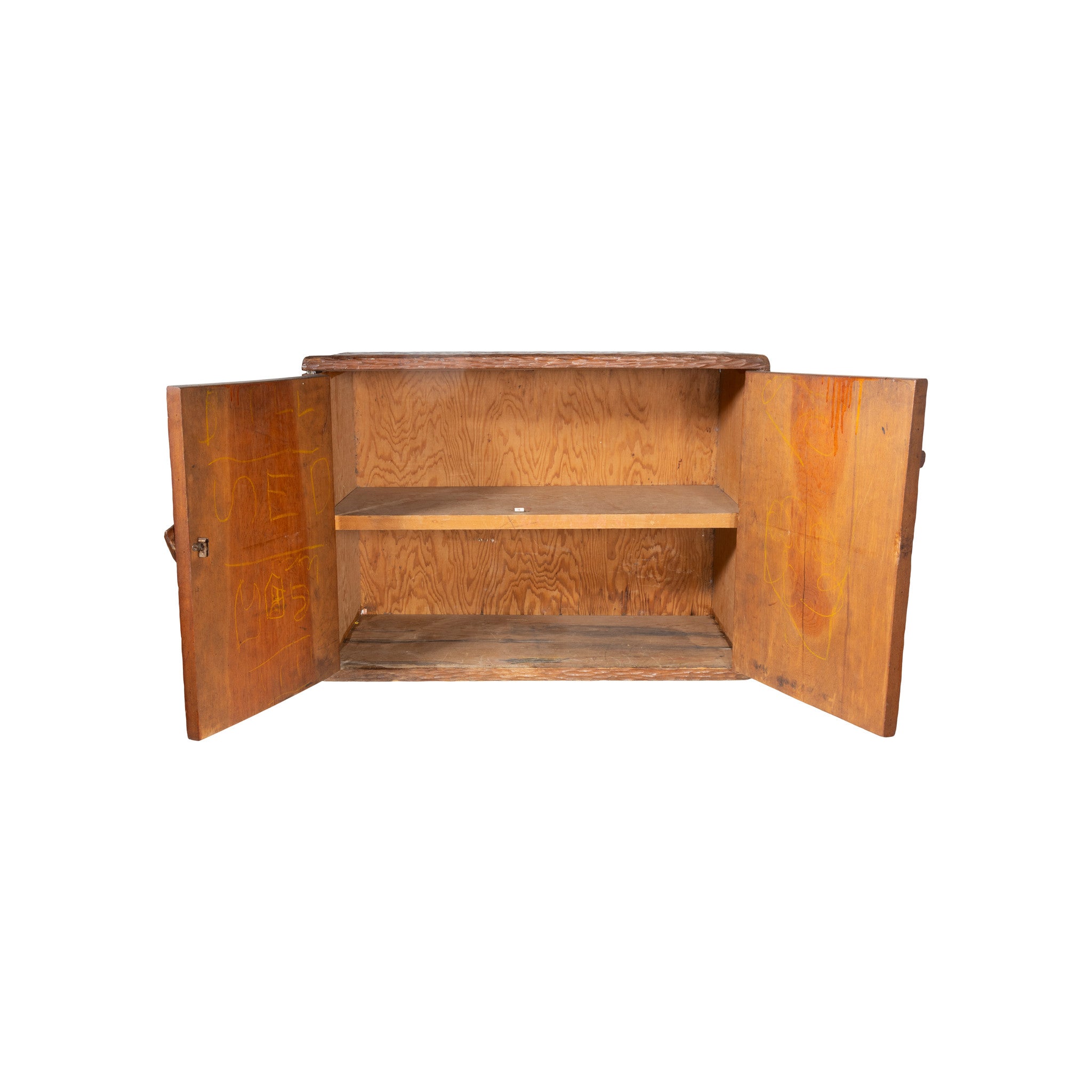 Cowboy Folk Art Cabinet