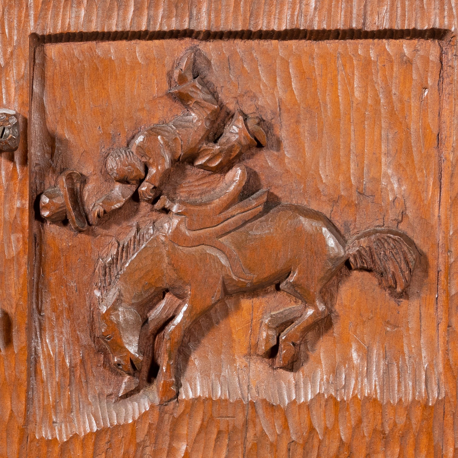 Cowboy Folk Art Cabinet