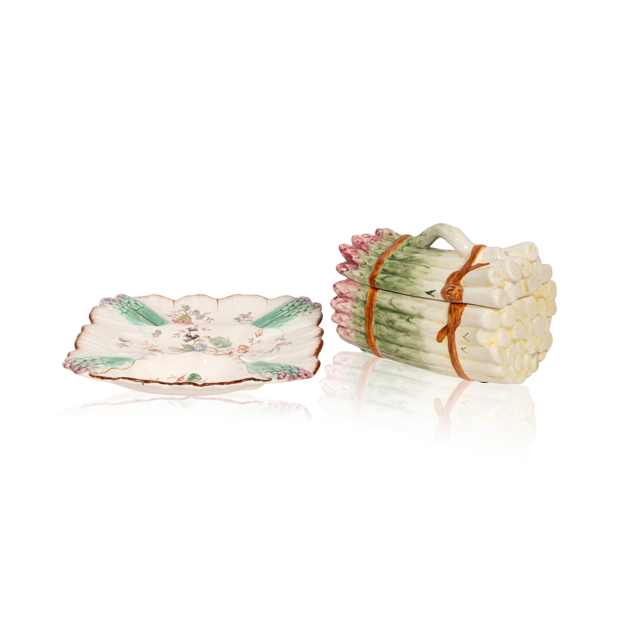 Majolica Asparagus Serving Pieces, Furnishings, Dining, Serveware