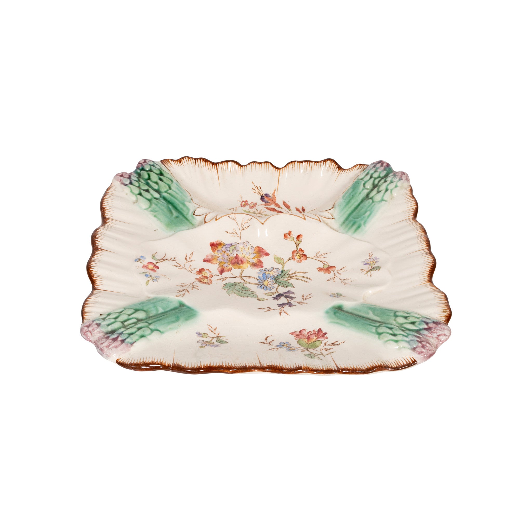Majolica Asparagus Serving Pieces