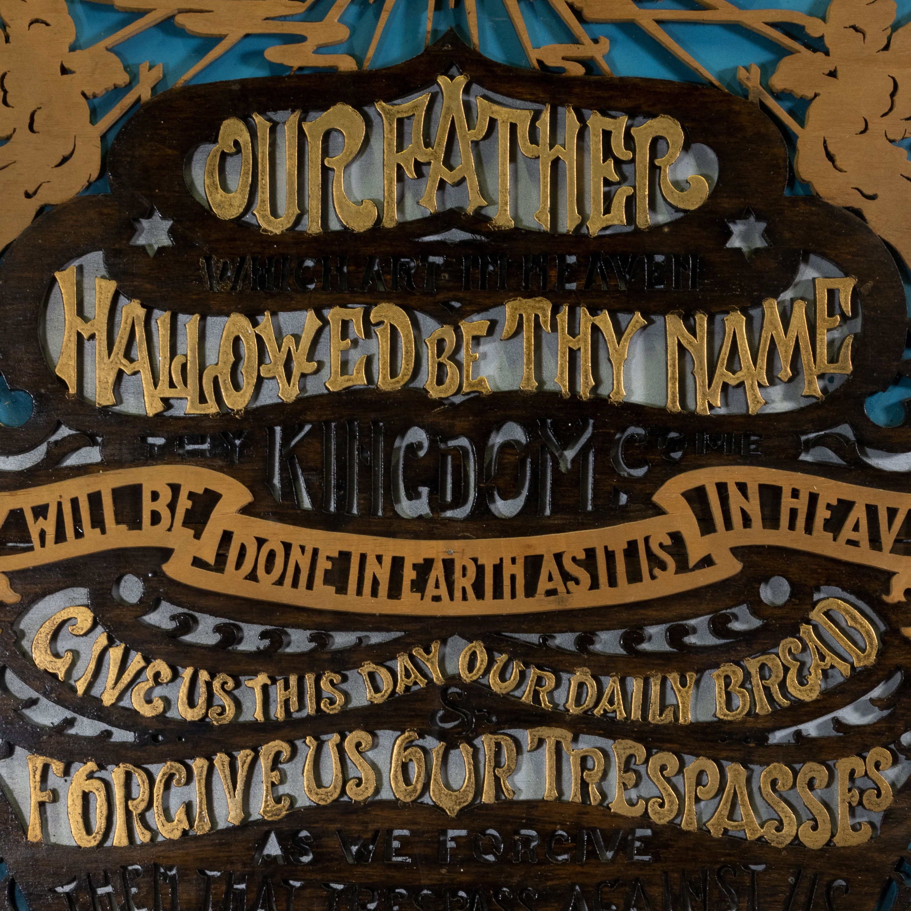 Wood Cutout of Lord's Prayer