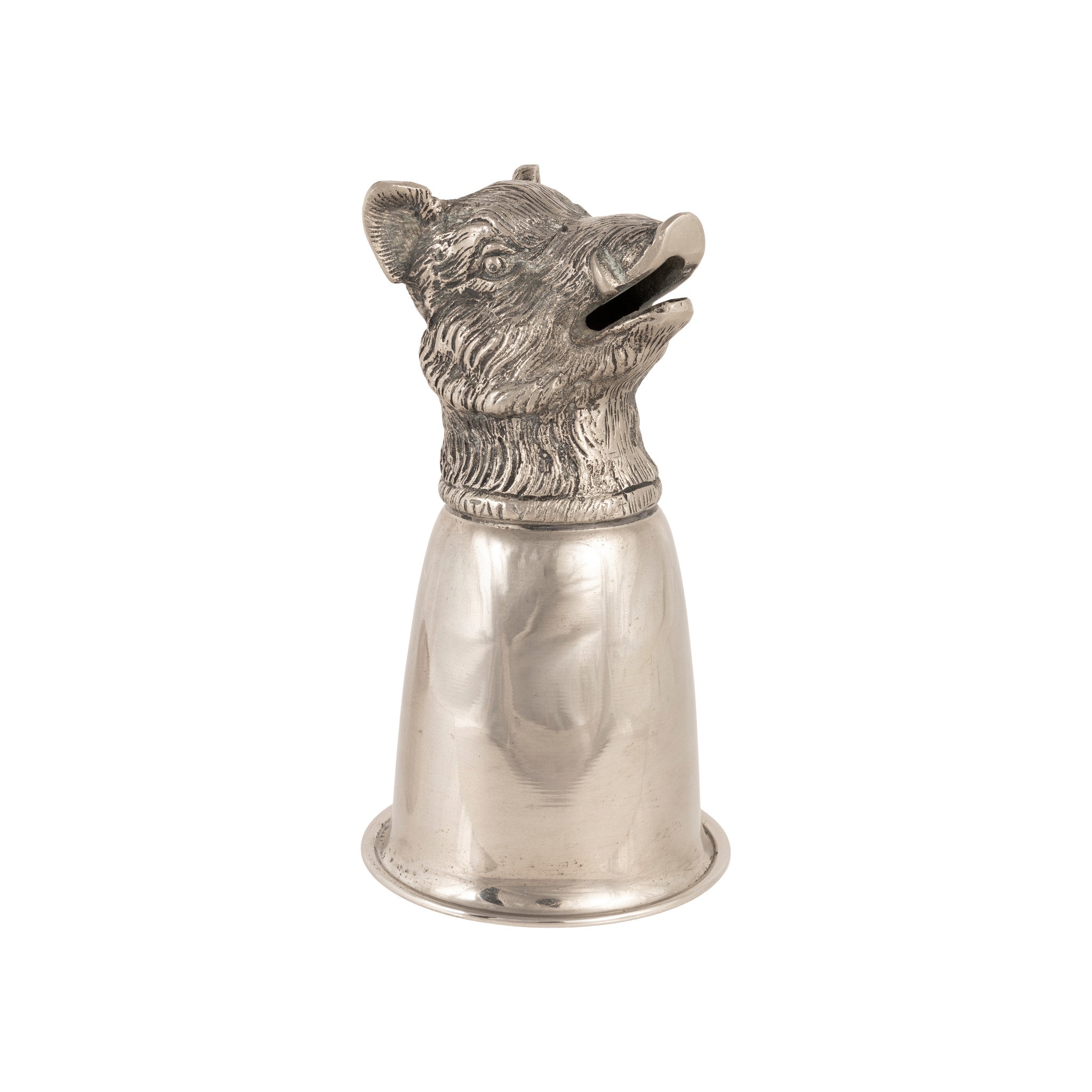 Boar and Stag Head Stirrup Cups