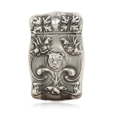 Sterling Silver Sporting Match Safe, Western, Tobacciana, Match Safe