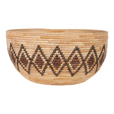 Yokut Polychrome Basket, Native, Basketry, Vertical