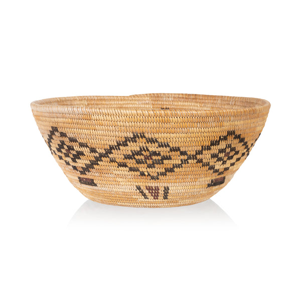 Yokut Polychrome Basket, Native, Basketry, Vertical