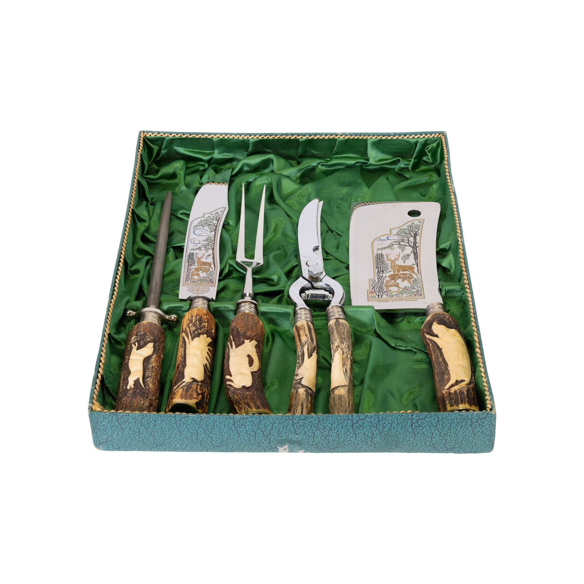 Vintage Solingen Carving Cutlery Set