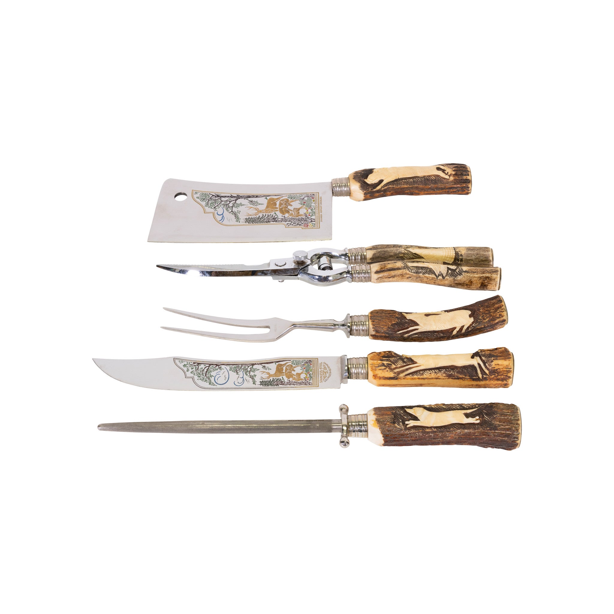 Vintage Solingen Carving Cutlery Set