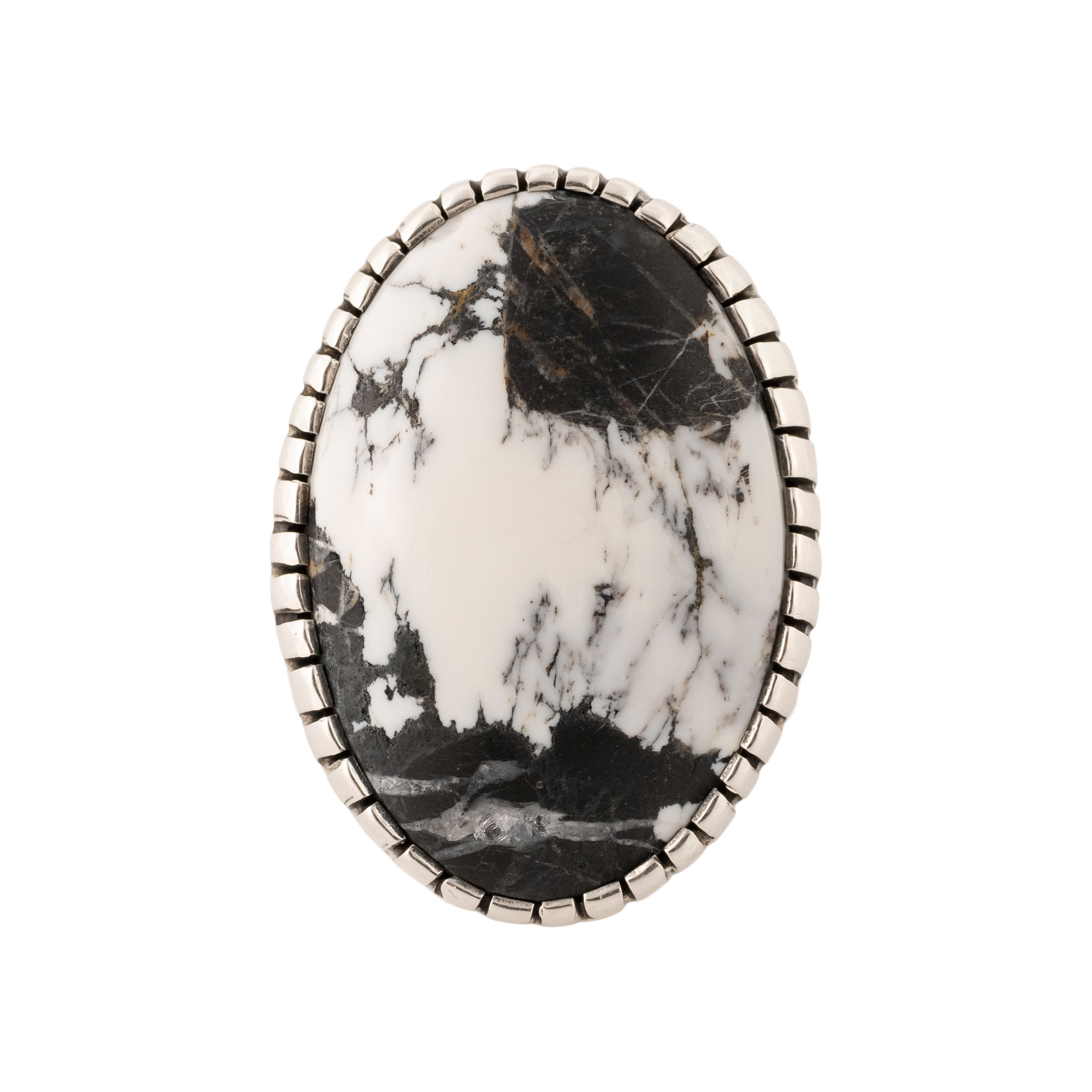 White Buffalo Turquoise Ring