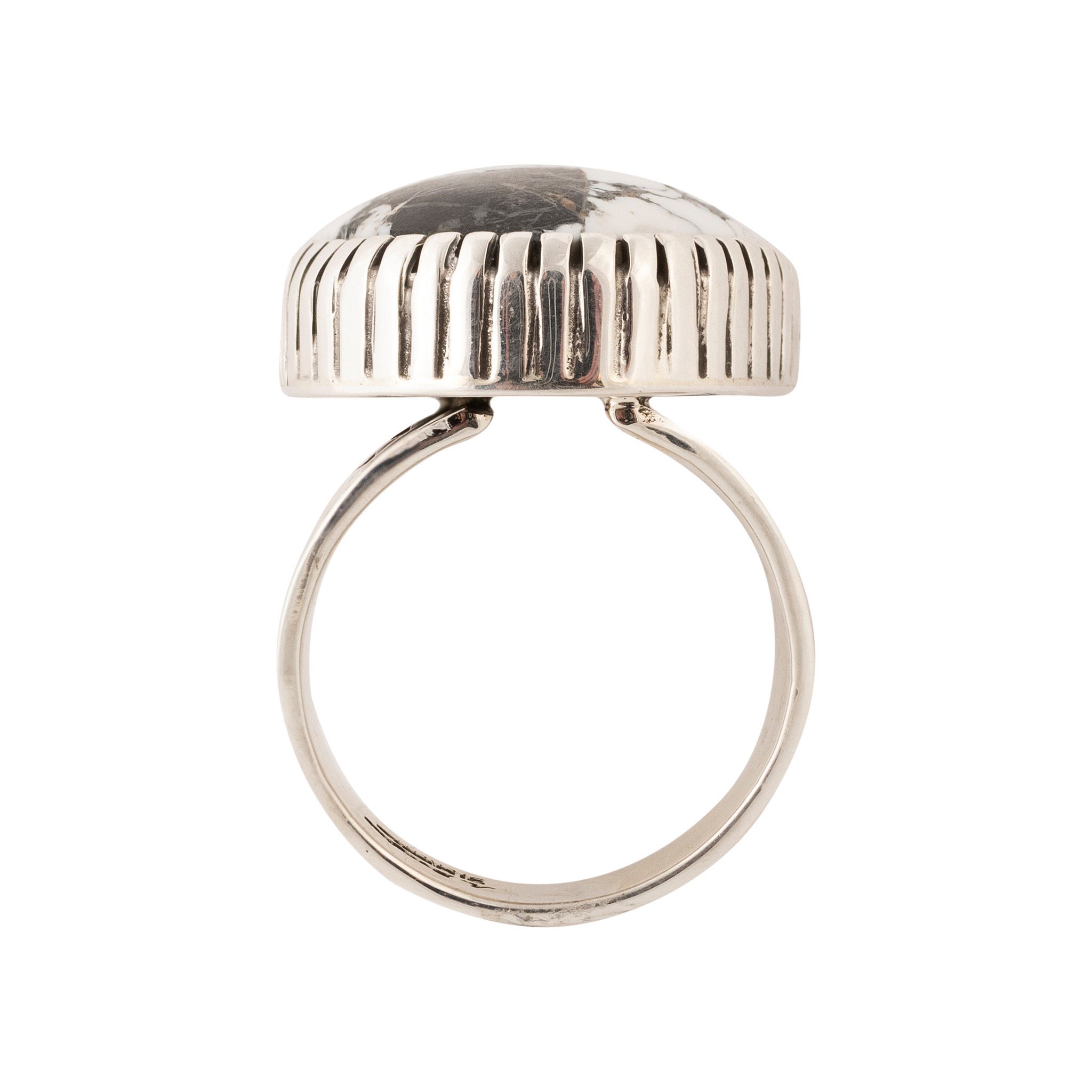 White Buffalo Turquoise Ring