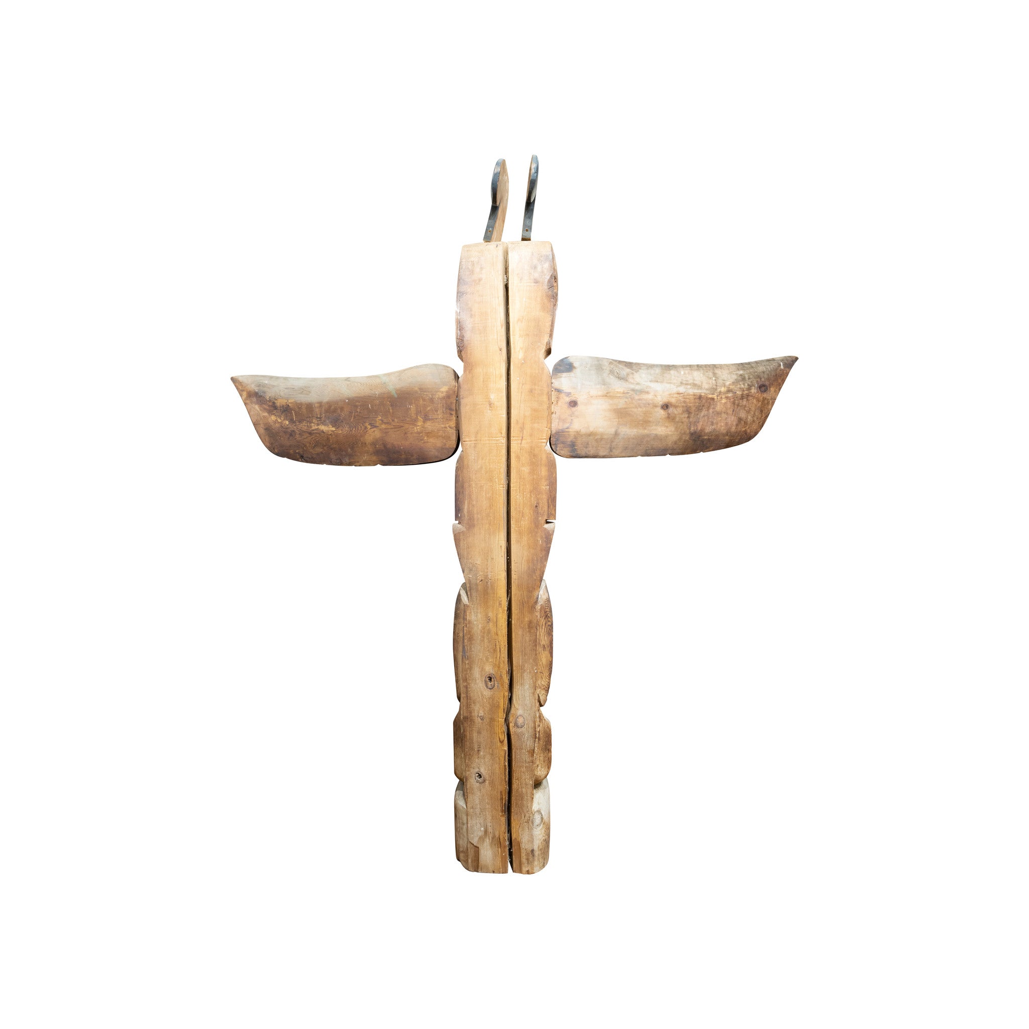 Matched Pair Monumental Salish Coast Totems
