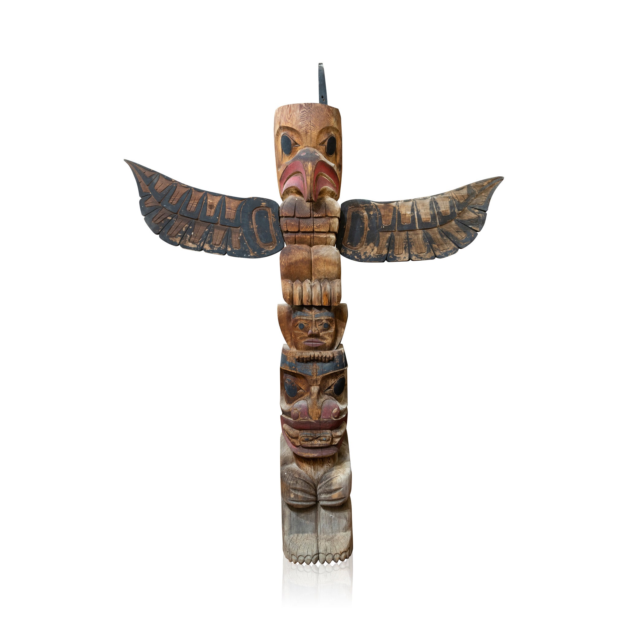 Matched Pair Monumental Salish Coast Totems