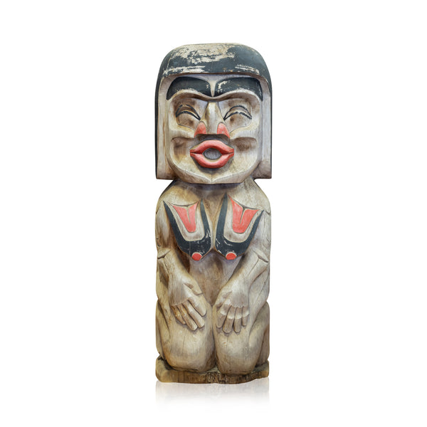 Tsonoqua/Dzunkukwa "Wild Woman of the Woods" Totem, Native, Carving, Totem Pole