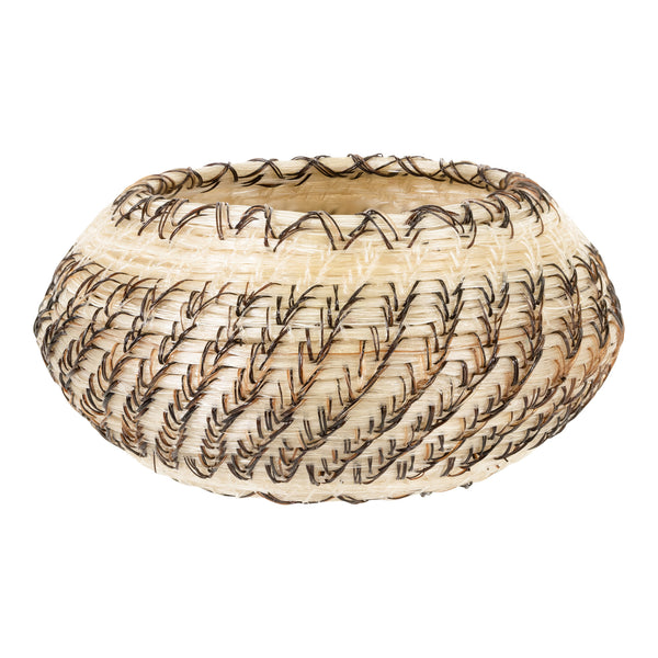 Papago Horsehair Basket, Native, Basketry, Vertical