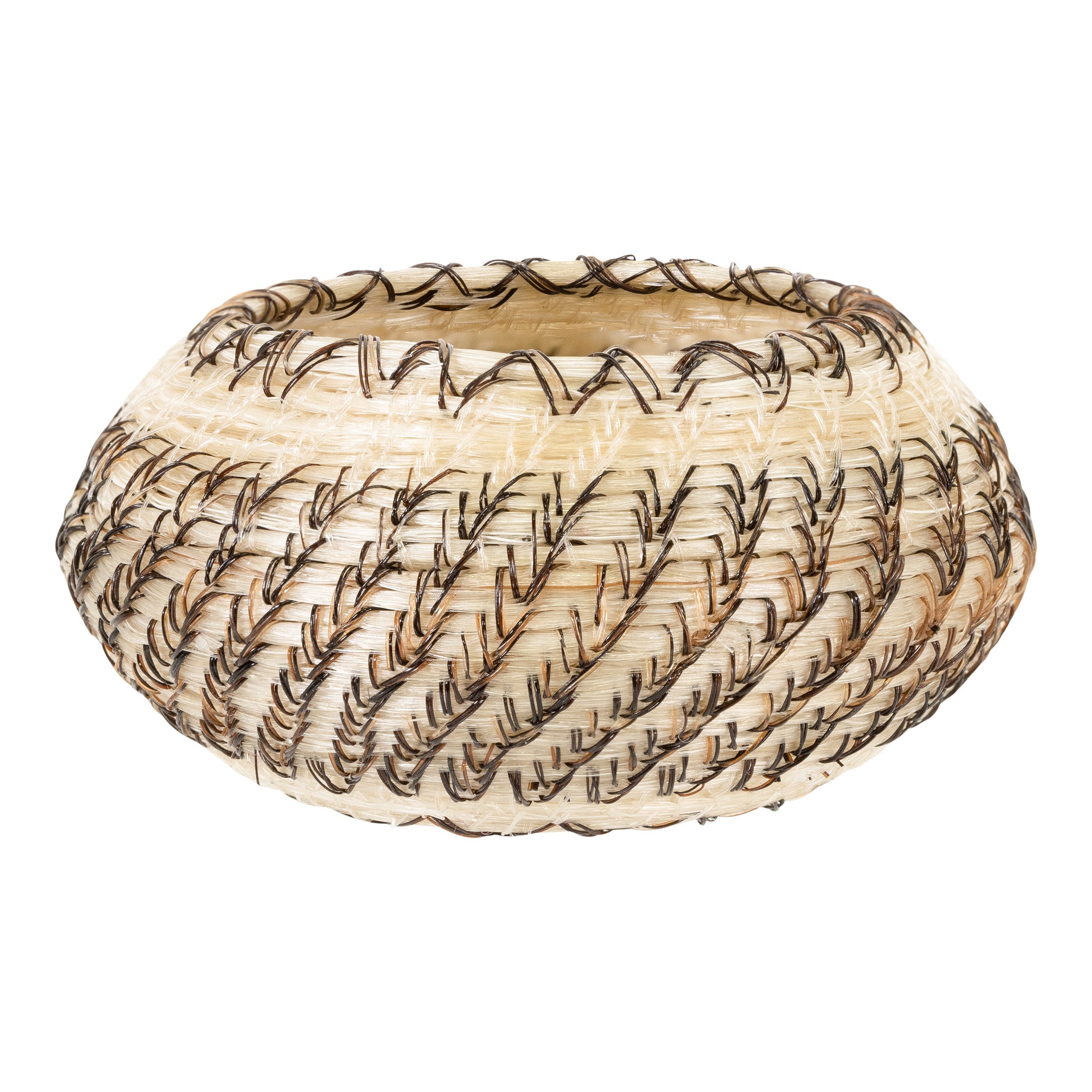 Papago Horsehair Basket, Native, Basketry, Vertical