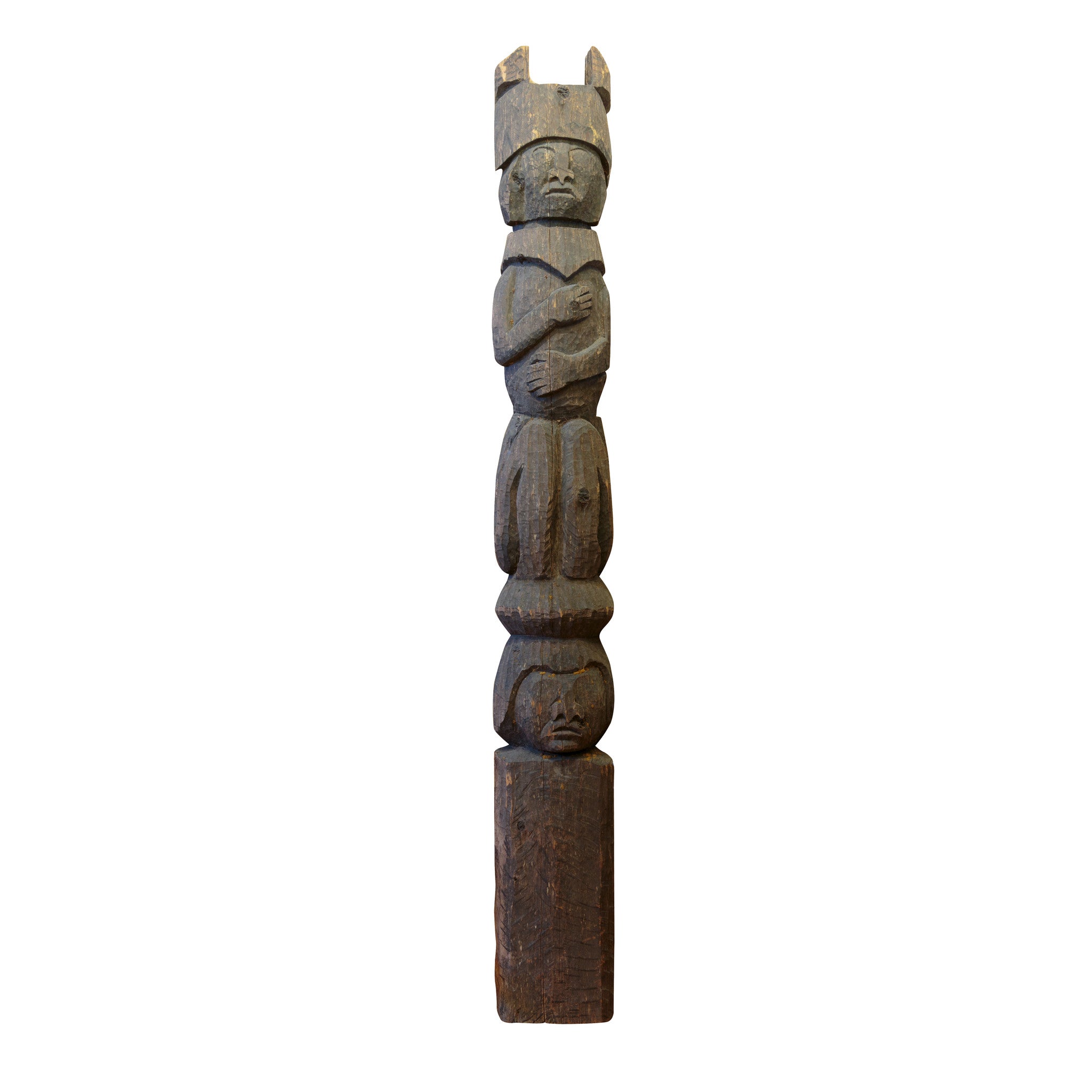 Set of Three Coastal Salish Totems
