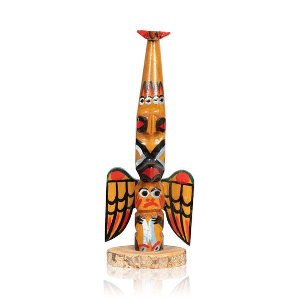 Tsimshian Chief Johnson Totem by Conrad Mather, Native, Carving, Totem Pole