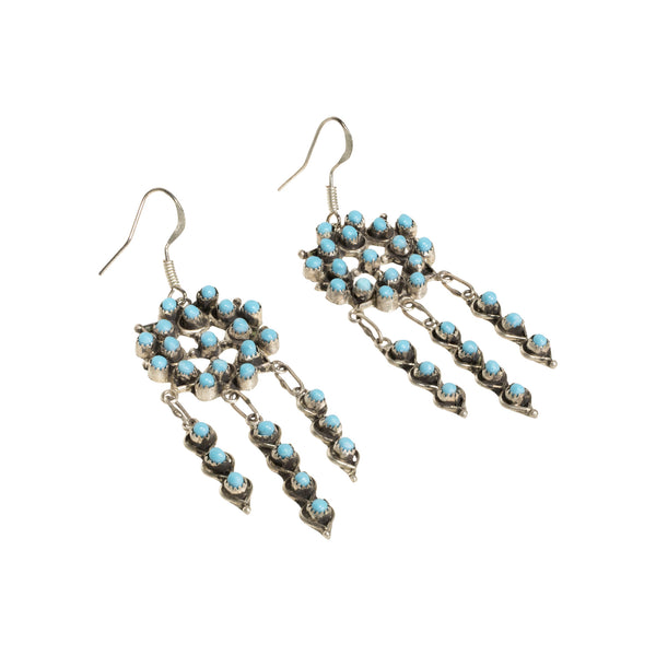 Zuni Turquoise Earrings, Jewelry, Earrings, Native