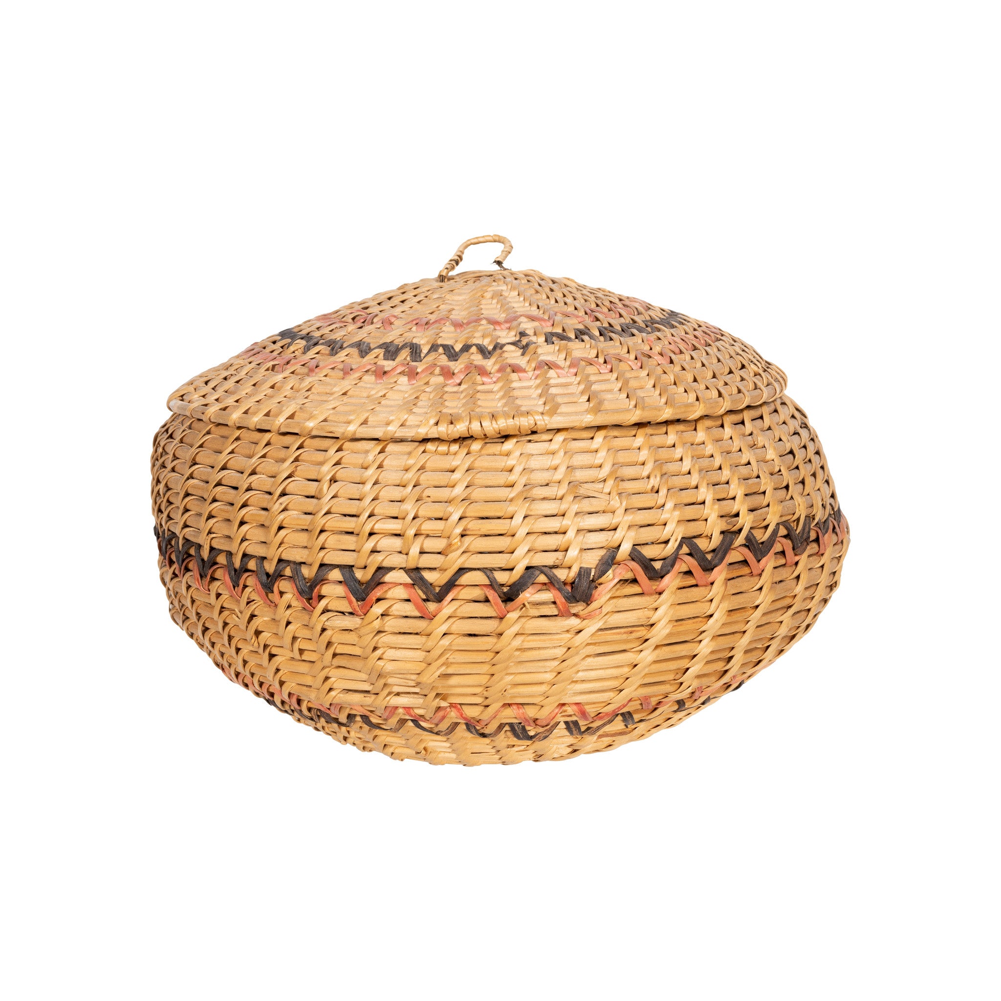 Washoe Basket, Native, Basketry, Vertical