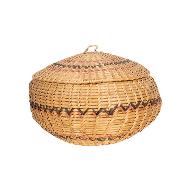 Washoe Basket, Native, Basketry, Vertical