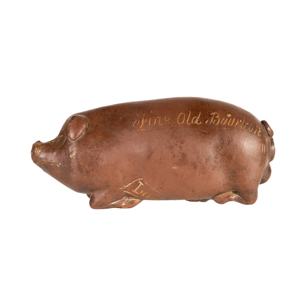 山本造船　CLASSIC PIG Albany Slip Glazed Stoneware Pig Flask — Cisco's Gallery