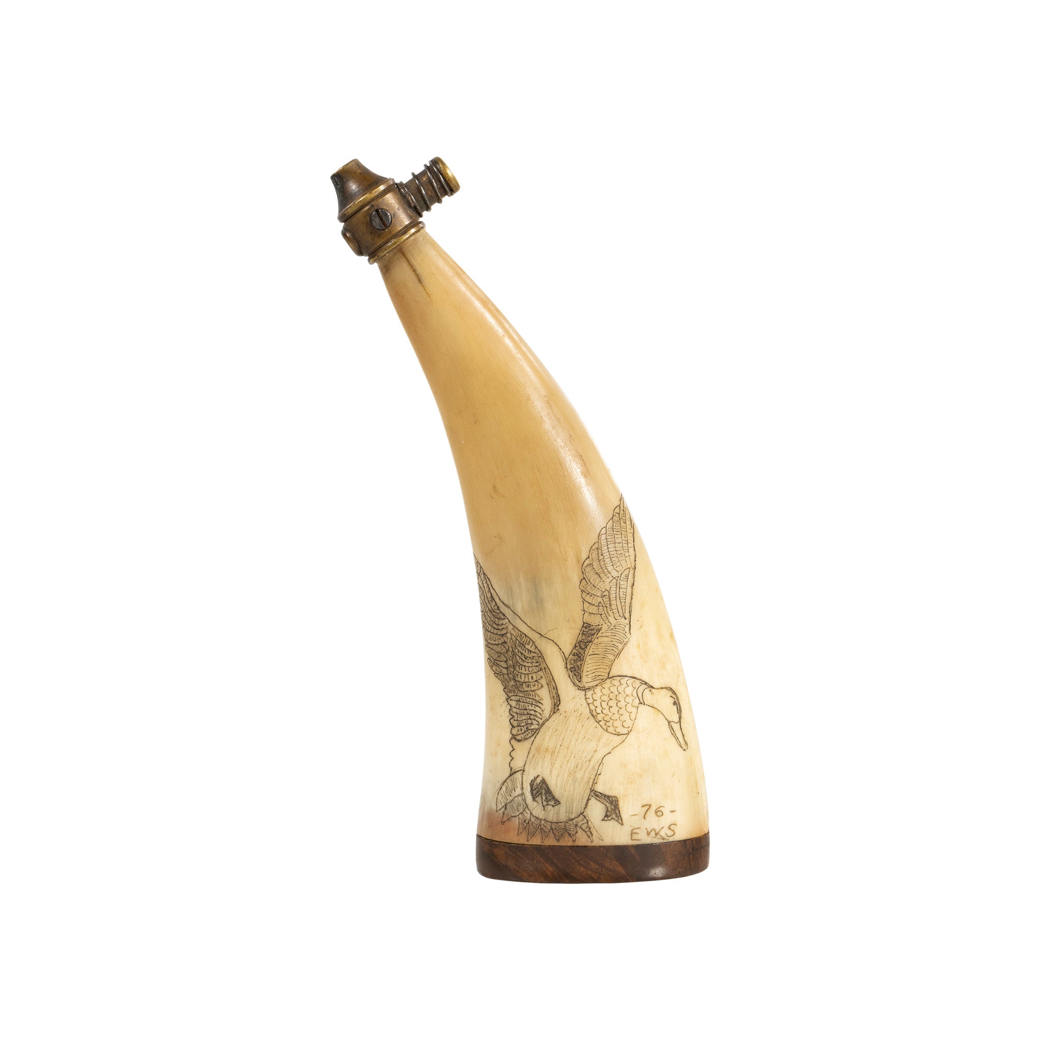 Scrimshawed Powder Horn