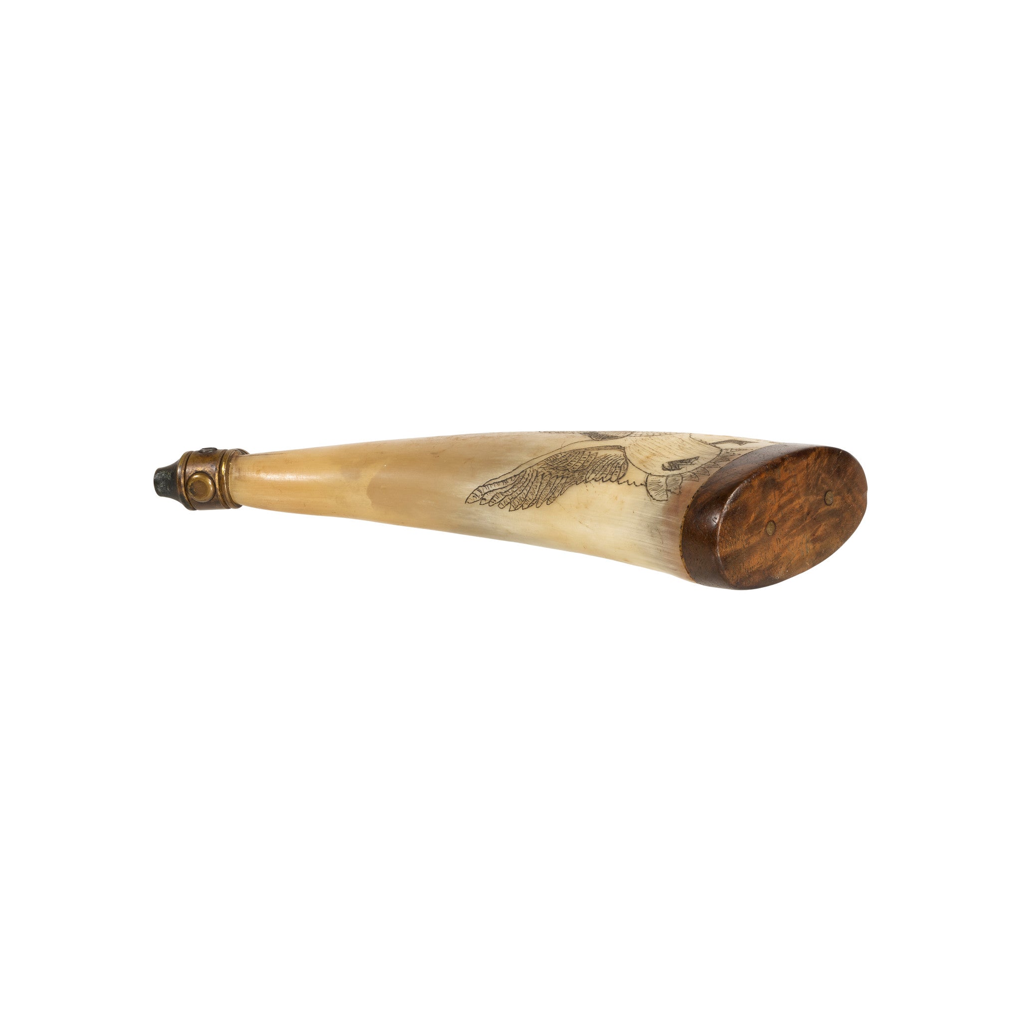 Scrimshawed Powder Horn