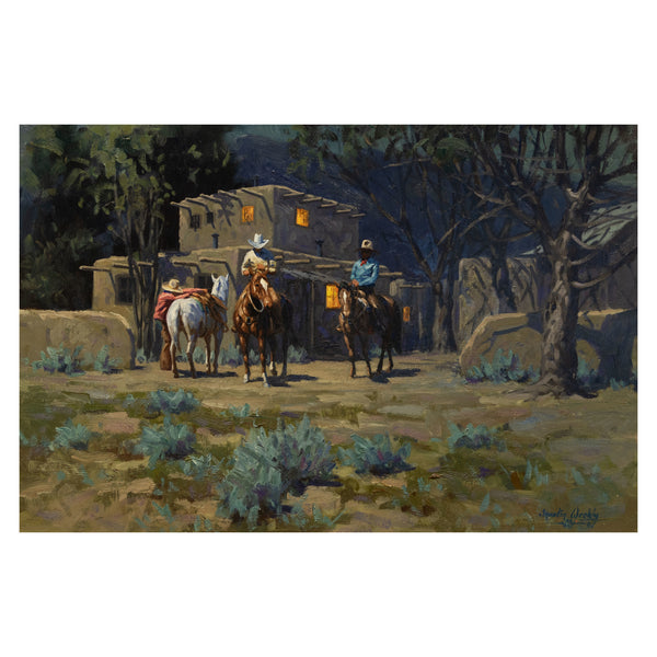 In Old Santa Fe by Martin Weekly, Fine Art, Painting, Western