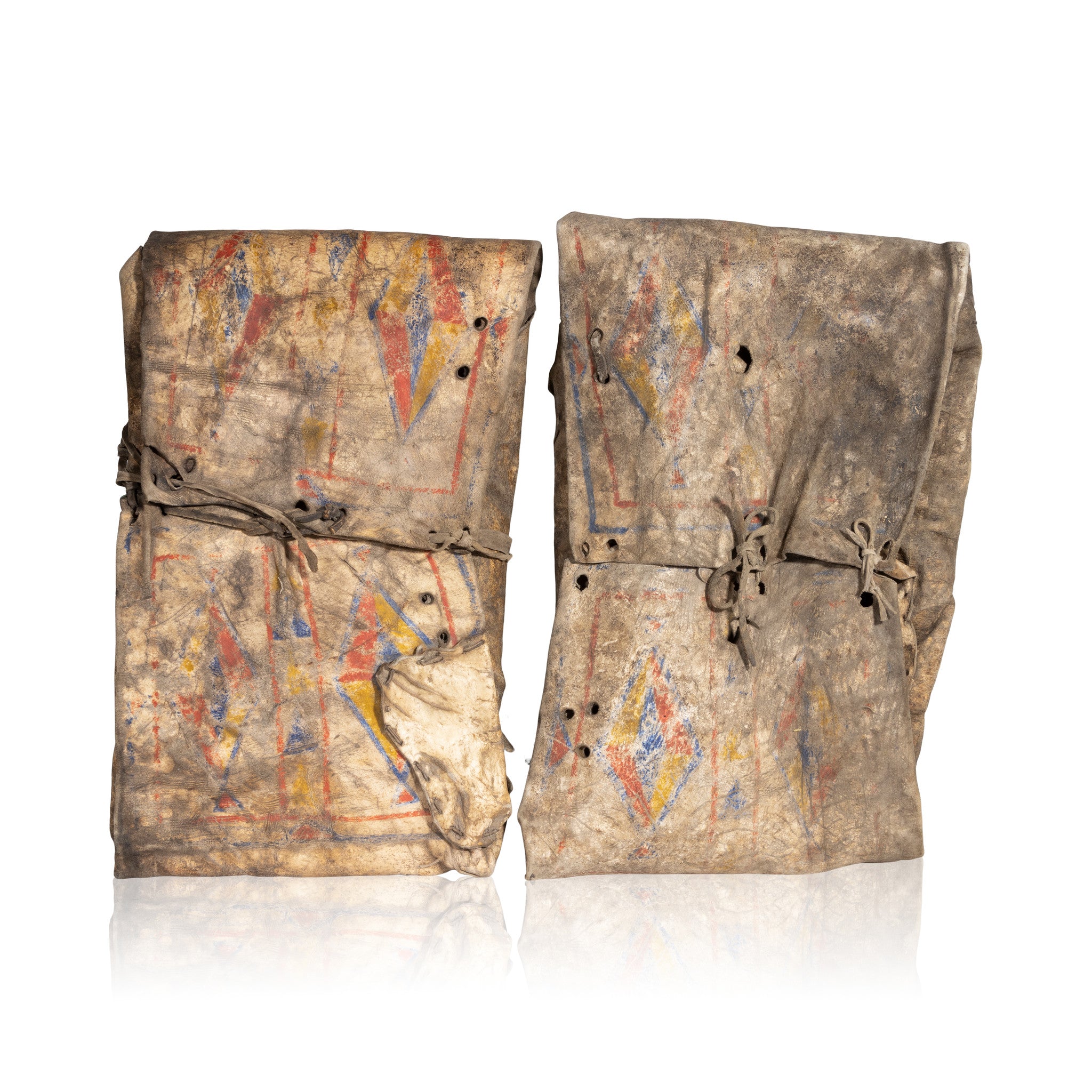 Matched Pair Blackfeet Parfleche Packets, Native, Parfleche, Packet