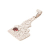 State of Idaho Silver Garnet Pendant