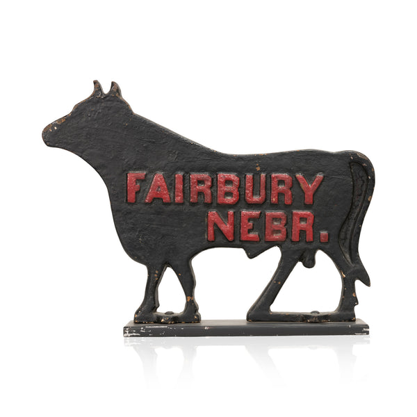 Fairbury Bull Cast Iron Windmill Weight, Furnishings, Decor, Windmill Weight