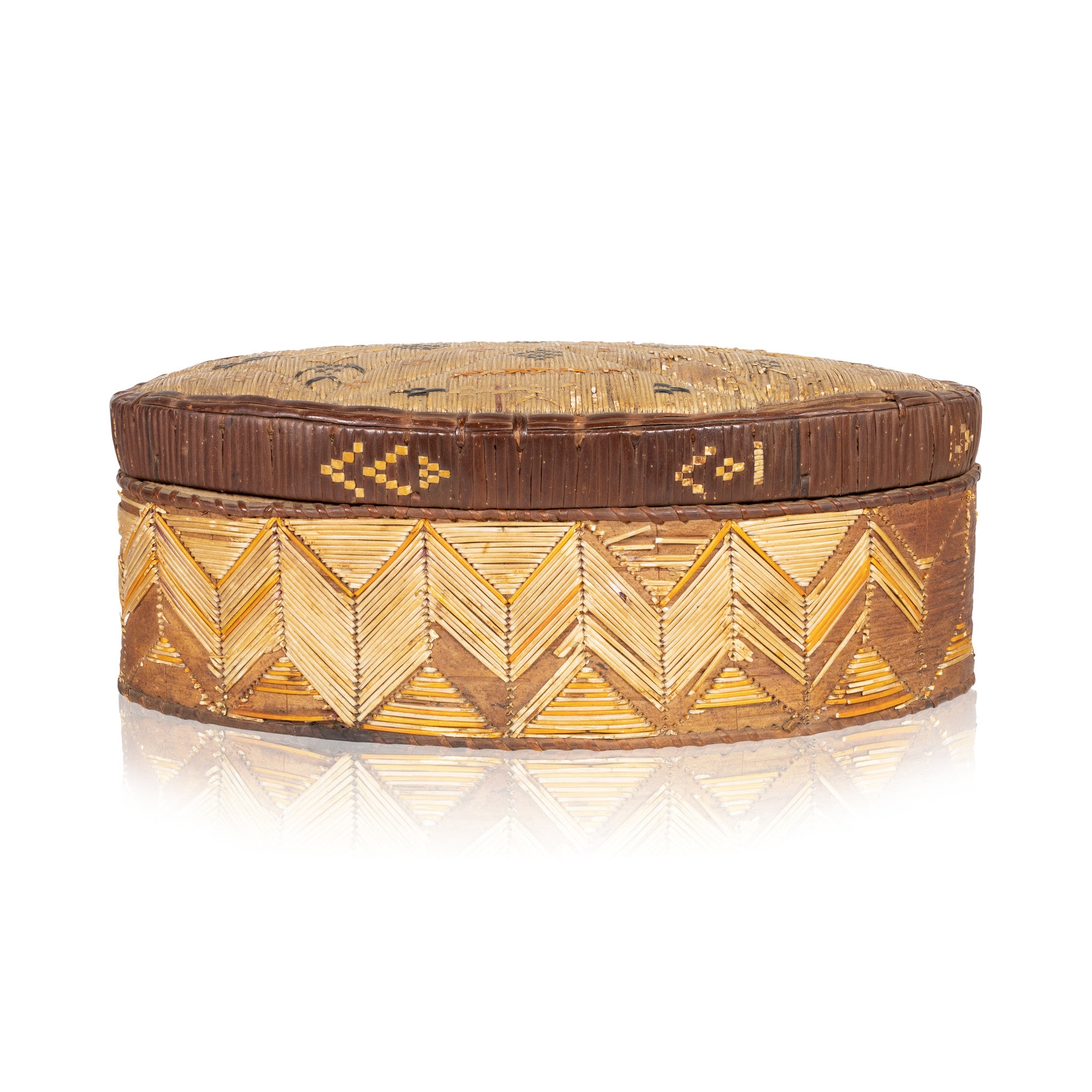 Micmac Quilled Box, Native, Birch Bark, Container