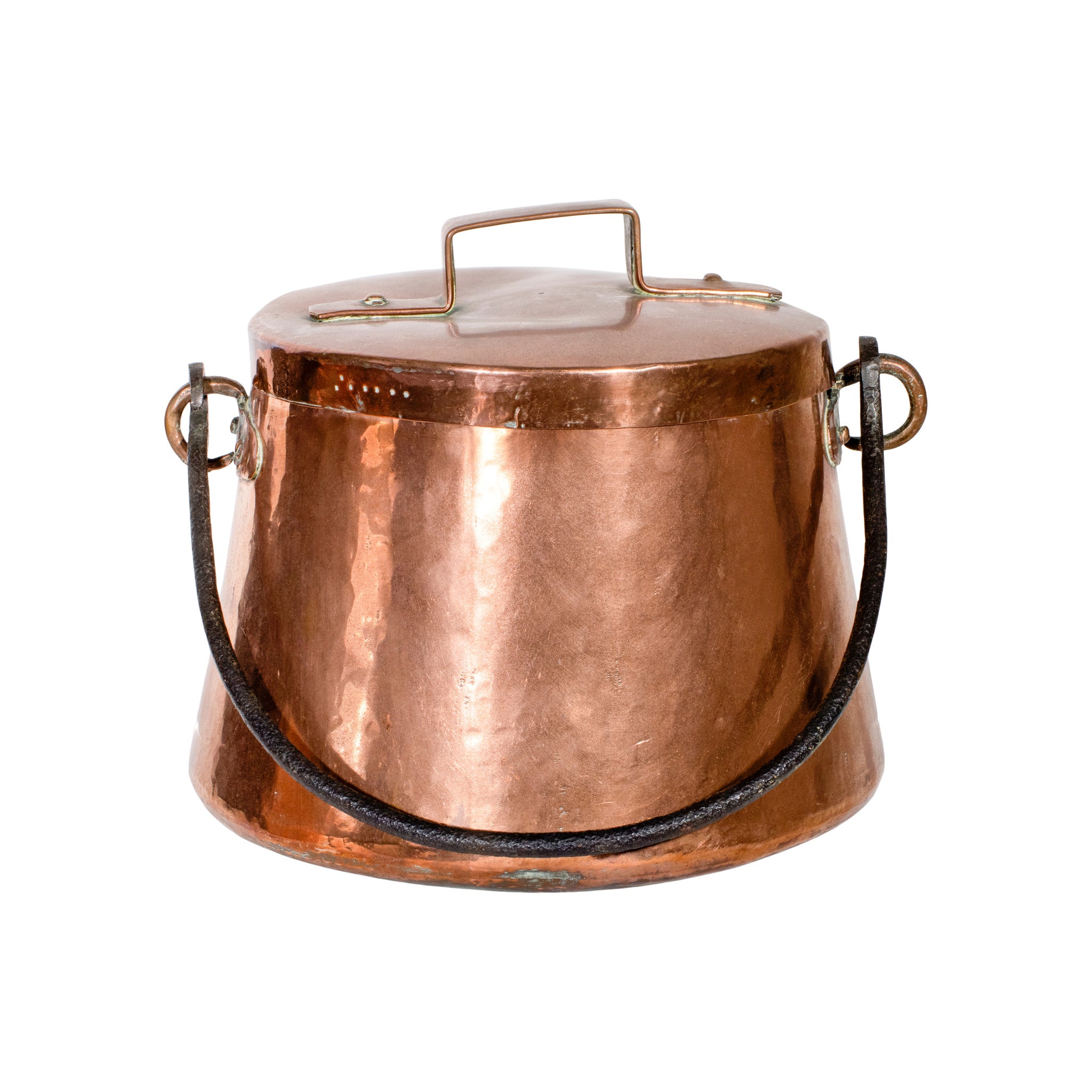 French Copper Lidded Stock Pot