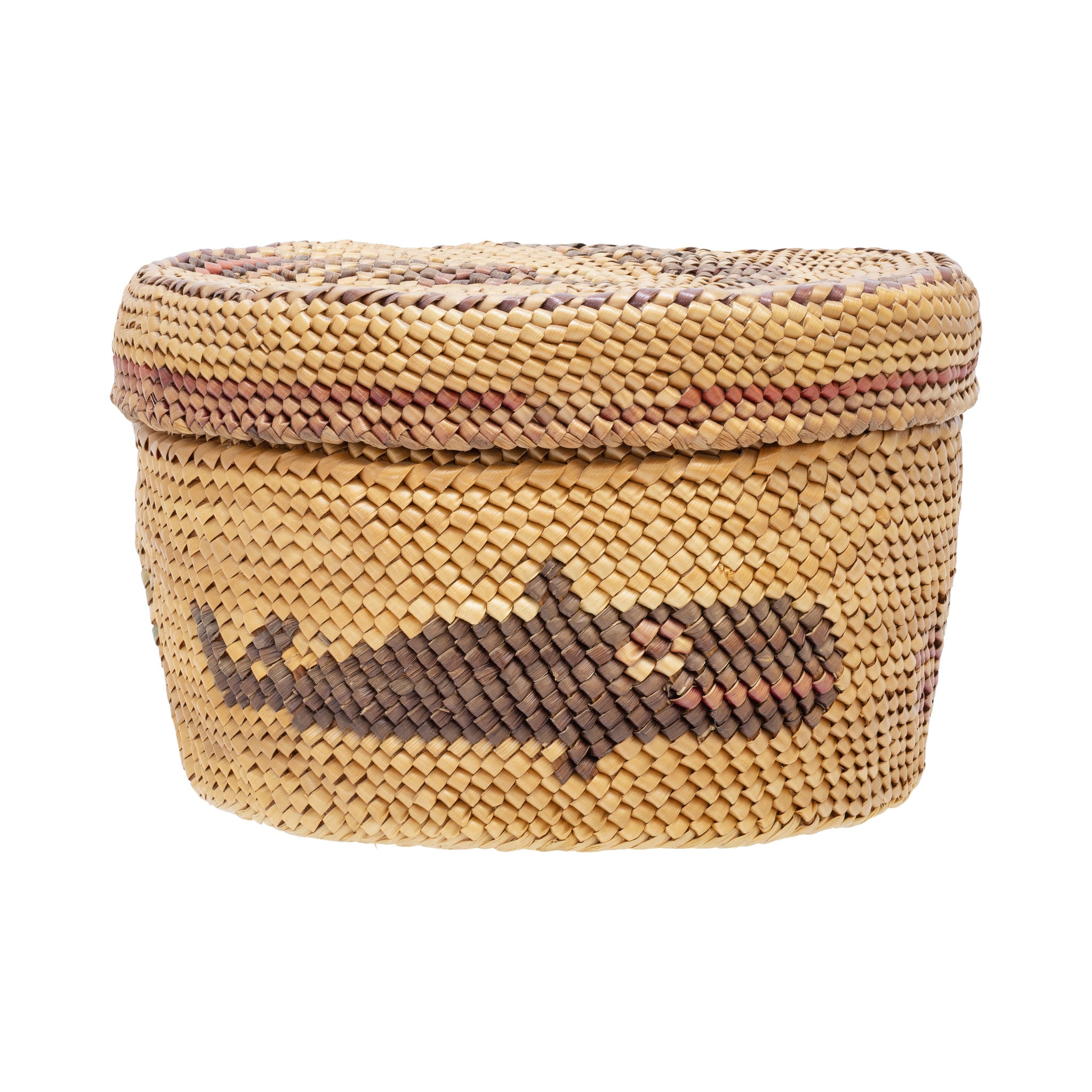Makah Basket, Native, Basketry, Vertical