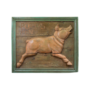 Butcher's Pig Trade Sign, Furnishings, Decor, Trade Sign