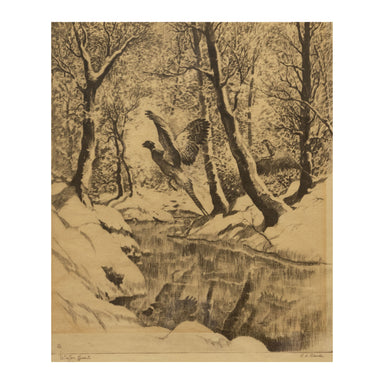 "Winter Guest" by H. Palenske, Fine Art, Other, Etching