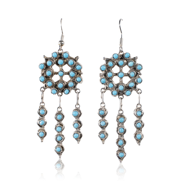 Zuni Turquoise Earrings, Jewelry, Earrings, Native