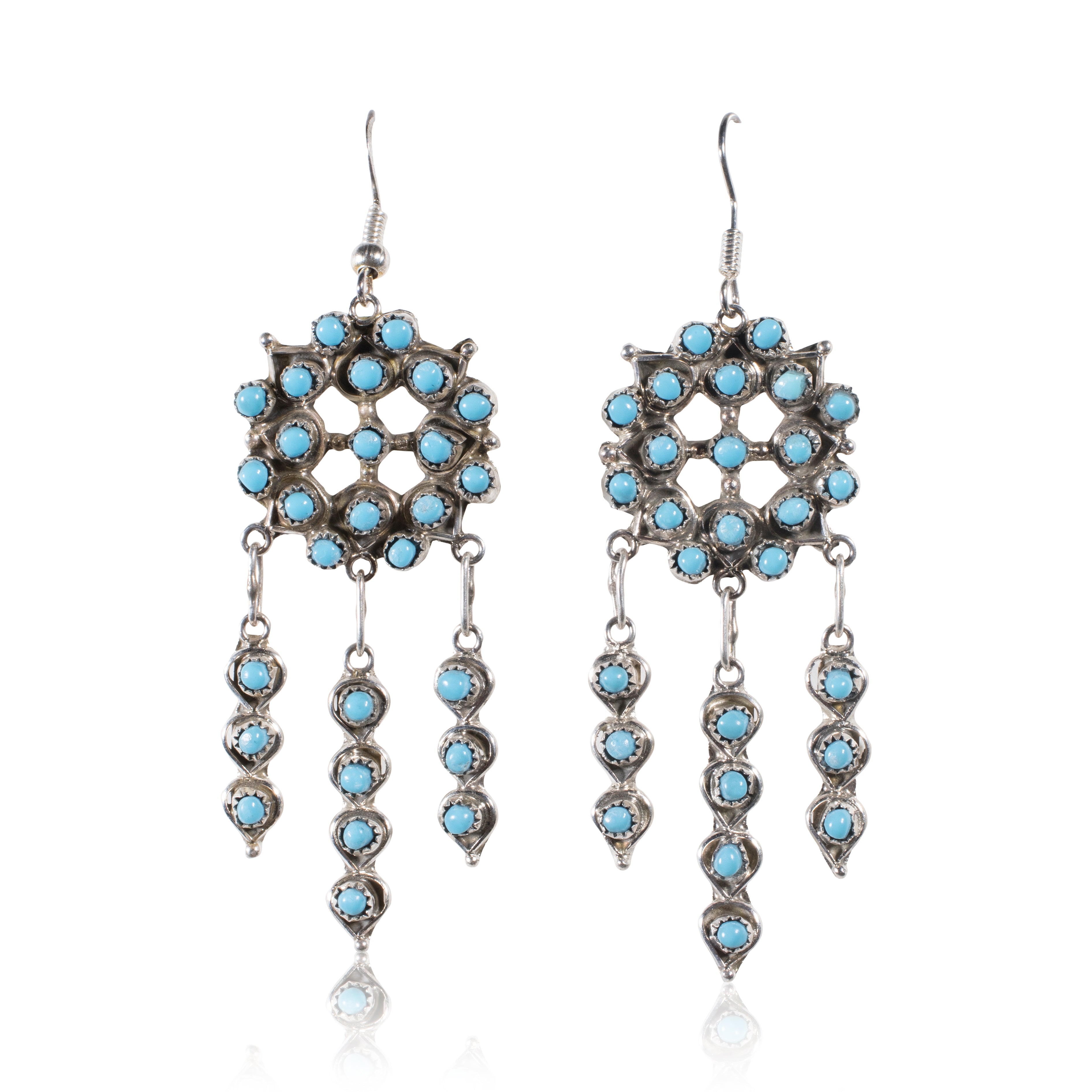 Zuni Turquoise Earrings, Jewelry, Earrings, Native