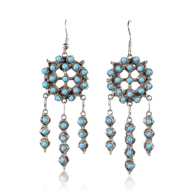 Zuni Turquoise Earrings, Jewelry, Earrings, Native